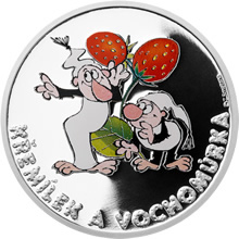 Náhled Averzní strany - Stříbrná medaile Postavy z pohádek – Křemílek a Vochomůrka
