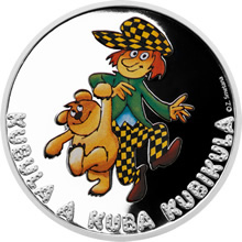 Náhled Averzní strany - Stříbrná medaile Postavy z pohádek – Kubula a Kuba Kubikula