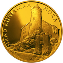 Náhled Averzní strany - Zlatá uncová medaile Hrad Kunětická hora