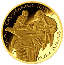Náhled Reverzní strany - Medaile Gaudeamus - zlato