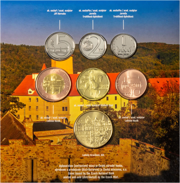 Náhled Reverzní strany - Sada oběžných mincí Česká republika 2020