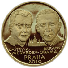 Náhled Averzní strany - Summit Obama Medveděv, PRAHA 2010 - zlato 1 Oz