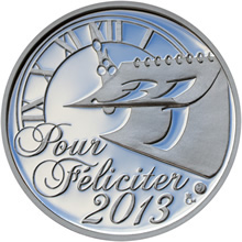 Náhled Averzní strany - Stříbrná medaile Pour Féliciter 2013