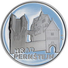 Náhled Averzní strany - Stříbrná medaile Hrad Pernštejn