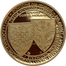 Náhled Averzní strany - Povodňová medaile - Zlato
