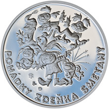 Náhled Reverzní strany - Stříbrná medaile Postavy z pohádek – Malá čarodějnice