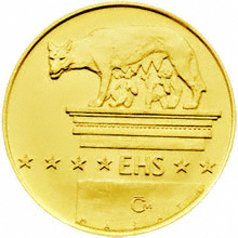 Náhled Averzní strany - Zlatá investiční medaile - 50. výročí Římských dohod – vznik EU
