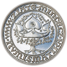 Náhled Reverzní strany - Pamětní medaile k 5. výročí Zlaté Mince - Numismatika