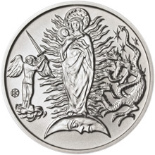 Náhled Averzní strany - Série Apoštolové - stříbrná medaile apoštol Jan