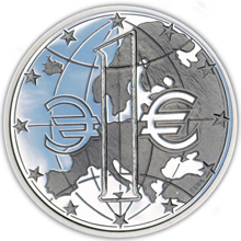 Náhled Averzní strany - Stříbrná medaile k zavedení Euro měny