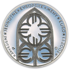 Náhled Reverzní strany - Stříbrná medaile k zavedení Euro měny