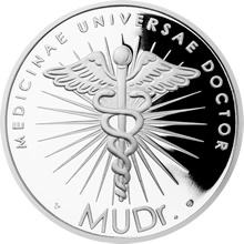 Náhled Averzní strany - Stříbrná titulární medaile MUDr. s personifikací