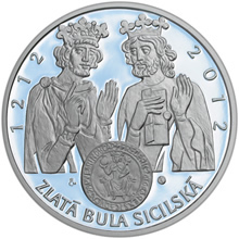 Náhled Averzní strany - Stříbrná medaile Zlatá bula sicilská