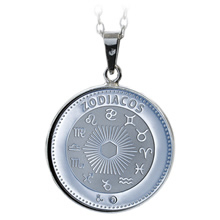 Náhled Reverzní strany - Stříbrný medailonek znamení zvěrokruhu - panna