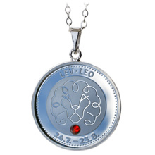Náhled Averzní strany - Stříbrný medailonek znamení zvěrokruhu - lev