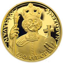 Náhled - 650 let od narození Václava IV. Au - Ražba na požádání medaile č. 1
