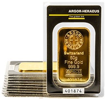 Náhled - Argor Heraeus SA 50 gramů - set 10 ks