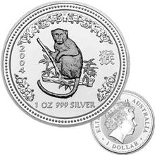 Náhled - 2004 Monkey 1 Oz Australian silver coin