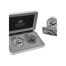 Náhled - 2x AUD 5 - Aviation Series - De Havilland DH86 and Constallation L749 Silver Set