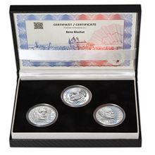 Náhled - BENO BLACHUT – návrhy mince 500 Kč - sada 3x stříbro 1 Oz b.k.