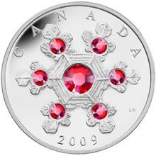 Náhled - Crystal Snowflake Pink Silver Proof