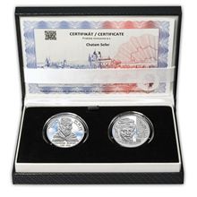 Náhled - Chatam Sofer - návrhy mince 10 € sada Ag medailí 1 Oz Proof