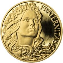 Náhled - Svoboda, Rovnost, Bratrství II. - sada tří zlatých medailí Proof