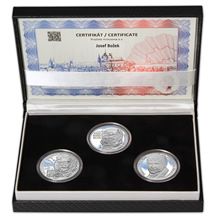 Náhled - JOSEF BOŽEK – návrhy mince 200 Kč - sada 3x stříbro 1 Oz Proof