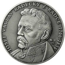 Jan Radecký z Radče - 250. výročí narození stříbro patina