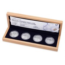 Náhled - Sada 4 stříbrných mincí 1 NZD Šlechtický rod pánů z Pernštejna