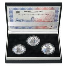 Náhled - SESTROJENÍ STAROMĚSTSKÉHO ORLOJE – návrhy mince 200 Kč - sada 3x stříbro 34mm Proof