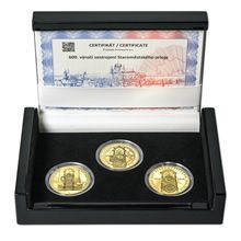 Náhled - SESTROJENÍ STAROMĚSTSKÉHO ORLOJE – návrhy mince 200 Kč - sada 3x zlato b.k.