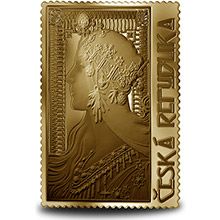 Náhled - Medaile s motivem známky - Zrzka 1 Oz zlato