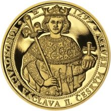 Náhled - Korunovace Václava II. českým králem - zlato b.k.