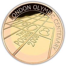Náhled - 4th Olympiad London 2 GBP  Au Proof 2008