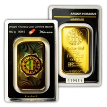 Náhled - Argor Heraeus SA 100 gramů KINEBAR - Investiční zlatý slitek