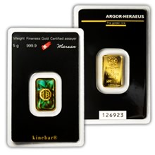 Náhled - Argor-Heraeus SA 5 gram - KINEBAR - Investiční zlatý slitek
