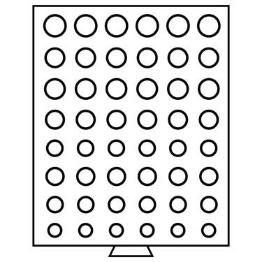 Náhled - Box s kruhovým otvorem 48 políček/různé průměry