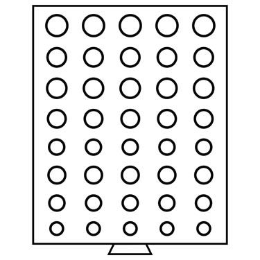 Náhled - Box s kruhovým otvorem 40 políček/různé průměry
