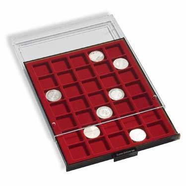 Náhled - Box se čtvercovými otvory 20 políček/50 x 50 mm - šedé