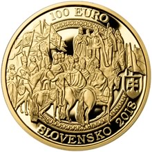 Náhled Averzní strany - 2018 - 100 € - Bratislavské korunovácie – 400. výročie korunovácie Ferdinanda II. Au Proof