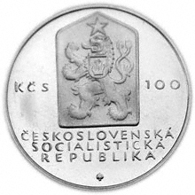 Náhled Reverzní strany - 1983 - Proof - 100 Kčs - Karel Marx