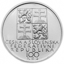Náhled Averzní strany - 1991 - b.k. - 100 Kčs - Antonín Dvořák