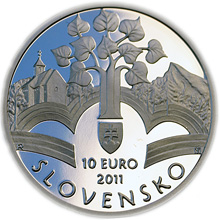 Náhled Averzní strany - 2011 - 10 € - Memorandum národa slovenského - 150. výročie prijatiaí Ag b.k.