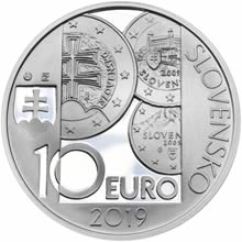Náhled Averzní strany - 2019 - 10 € - Zavedenie eura v Slovenskej republike - 10. výročie  Ag b.k.