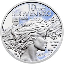 Náhled Averzní strany - 2022 10 € Janko Kráľ - 200. výročie narodenia Ag b.k.
