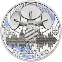 Náhled Averzní strany - 2023 10 € Začiatok pravidelného vysielania československého rozhlasu – 100. výročie Ag b.k.