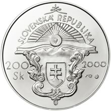 Náhled Reverzní strany - 2000 - 200 Sk Juraj Fándly - 250. výročí narození Proof