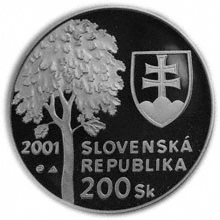 Náhled Reverzní strany - 2001 - 200 Sk  Alexander Dubček - 80. výročí narození Proof