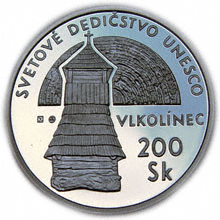 Náhled Reverzní strany - 200Sk 2002/ II. Vlkolínec - b.k.